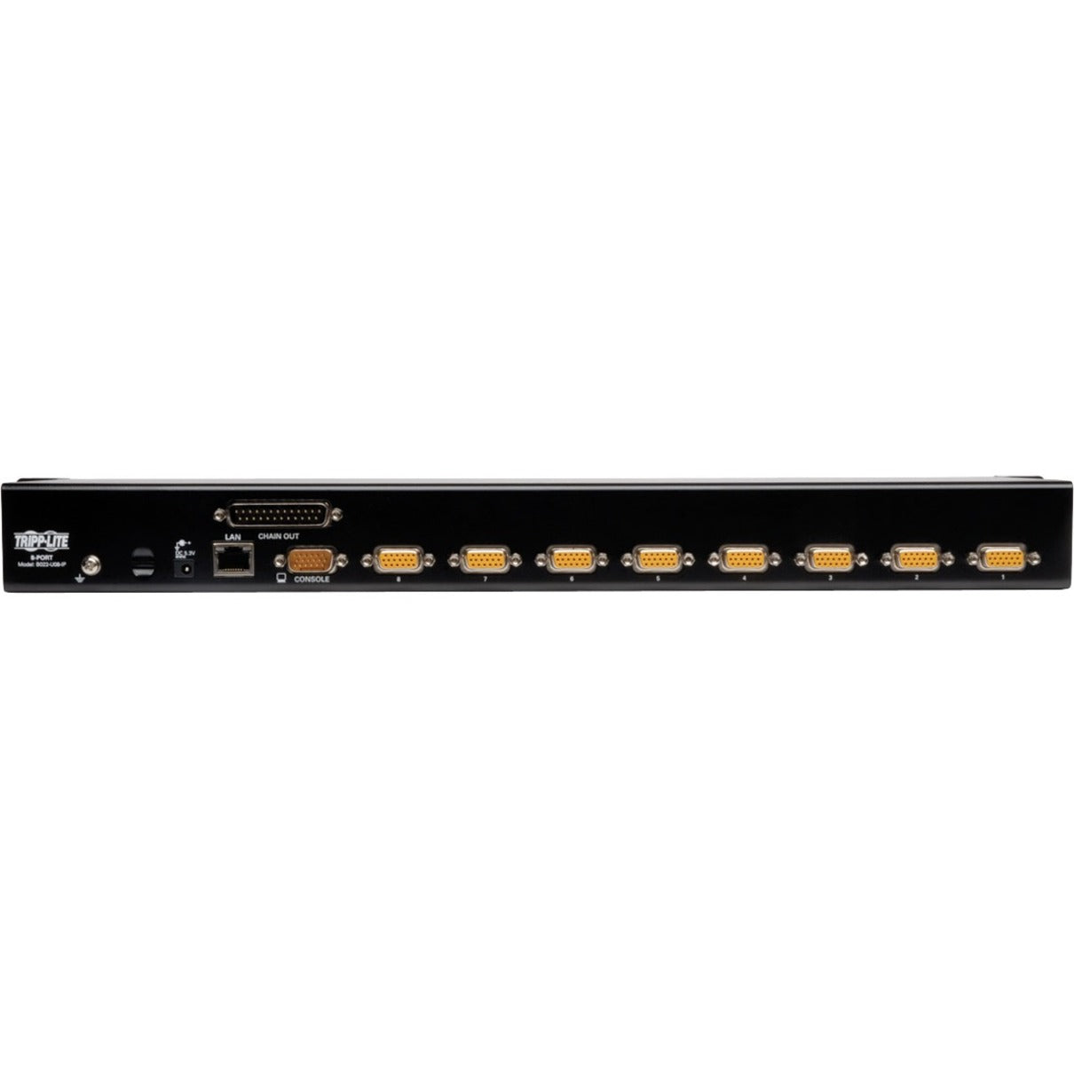 Tripp Lite B022-U08-IP NetDirector 1U Rackmount IP KVM Switch, 8-Port, QXGA, 2048 x 1536, 3 Year Warranty