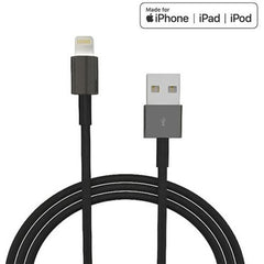 4XEM Lightning Data Transfer Cable, MFI Certified, 3ft Black, USB 2.0 Type A to 8-pin Lightning Male/Male, Compatible with iPhone/iPad/iPod, 480Mbps Transfer Speed - 4XLIGHTNINGBK (Lifetime Warranty)