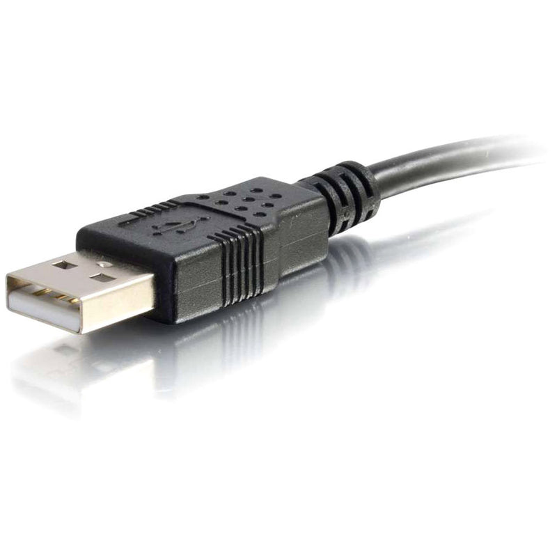 Detailed view of the male USB connector end of the C2G extension cable