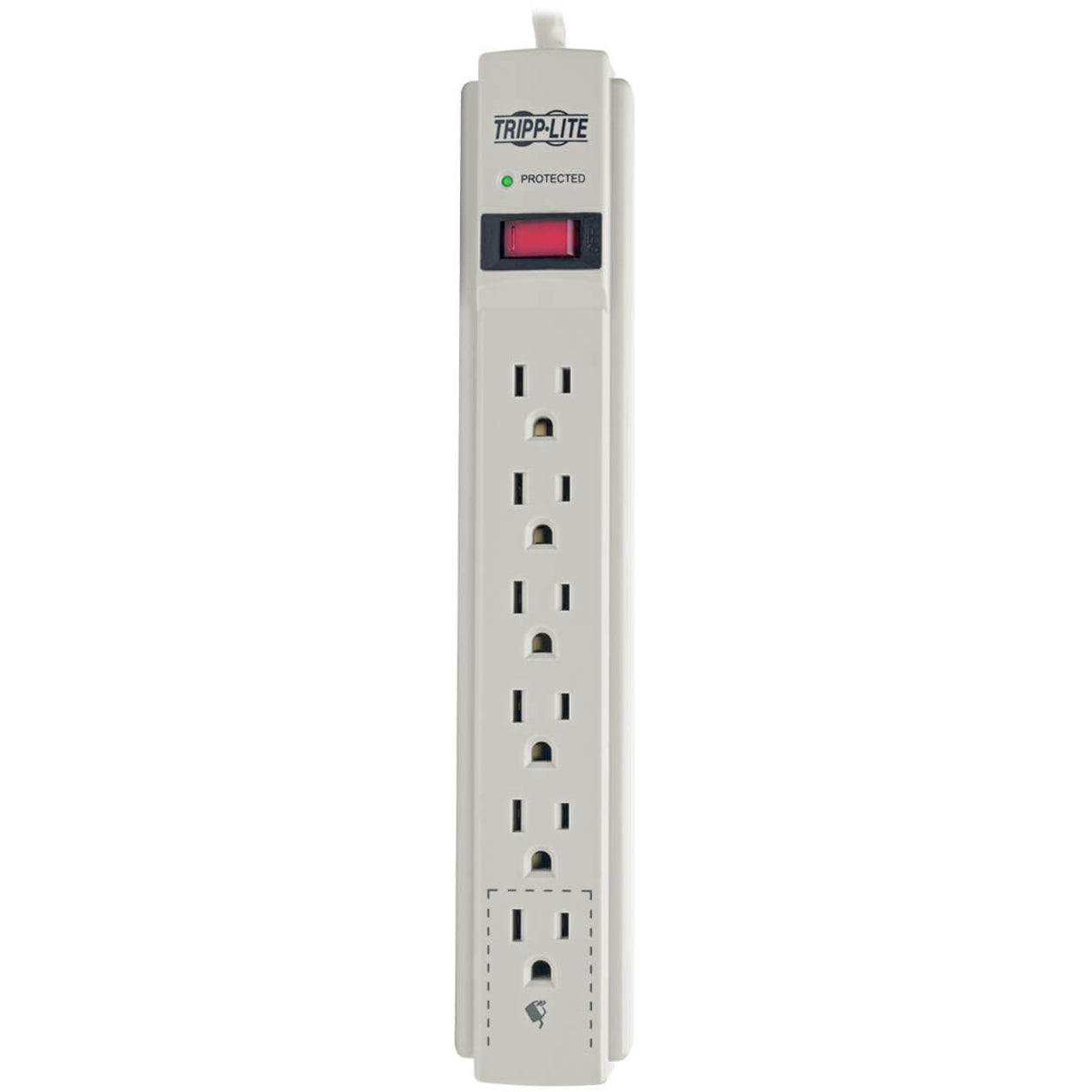 Tripp Lite TLP608 Protect It! 6-Outlet Surge Suppressor, 8-Ft Cord, 990 Joule Strip