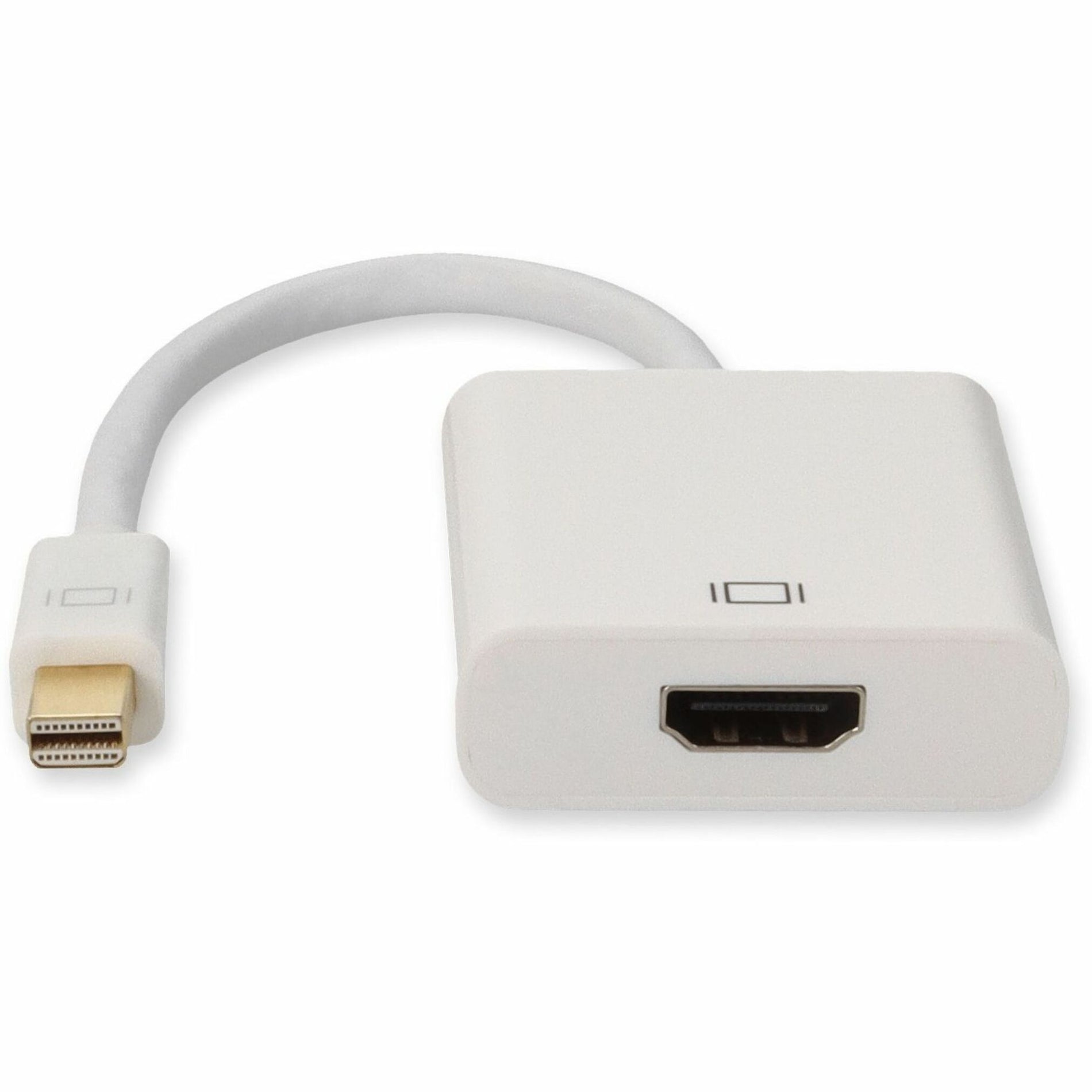 AddOn MDISPLAYPORT2HDMIW Mini-Displayport to HDMI Adapter Cable - Male to Female, 3 Year Warranty, United States
