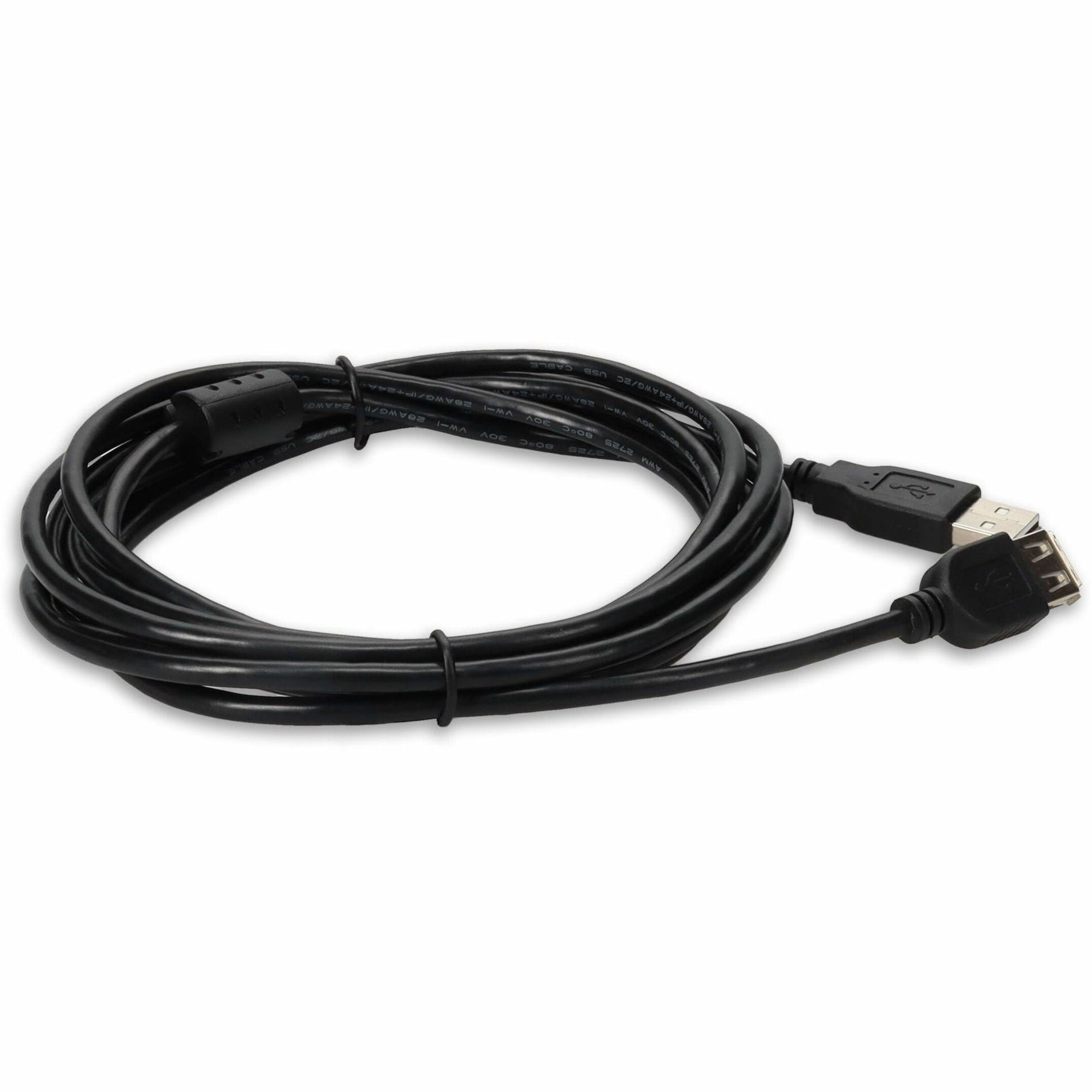 USBEXTAA10FB 10ft (3M) USB 2.0 A to A Extension Cable - Male to Female Black