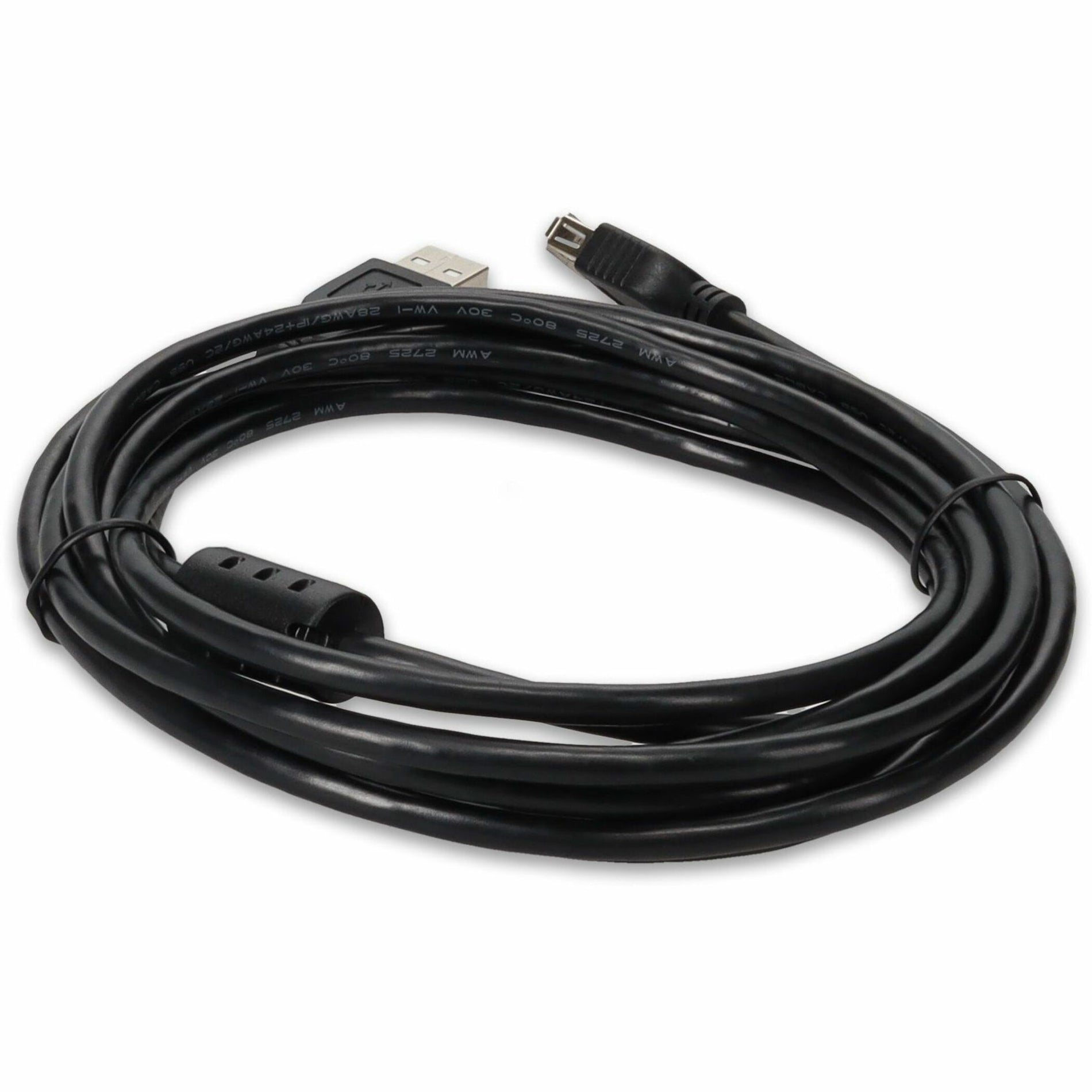 كبل تمديد USB 2.0 A إلى A بطول 10 قدم (3 متر) - ذكر إلى أنثى، أسود الملحق AddOn USBEXTAA10FB