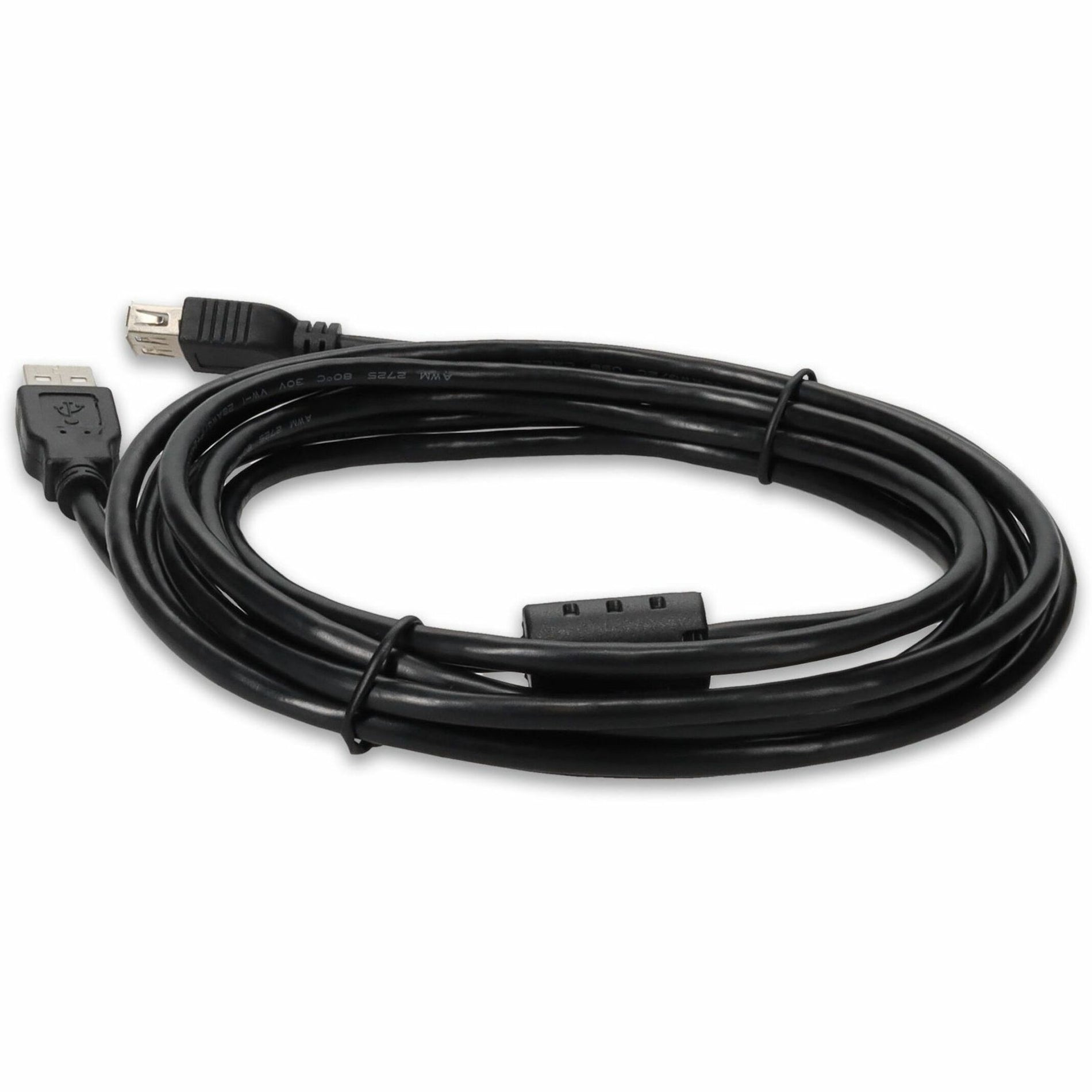 品牌名称：AddOn   产品标题：USBEXTAA10FB 10英尺（3米）USB 2.0 A to A 延长线 - 男对女，黑色