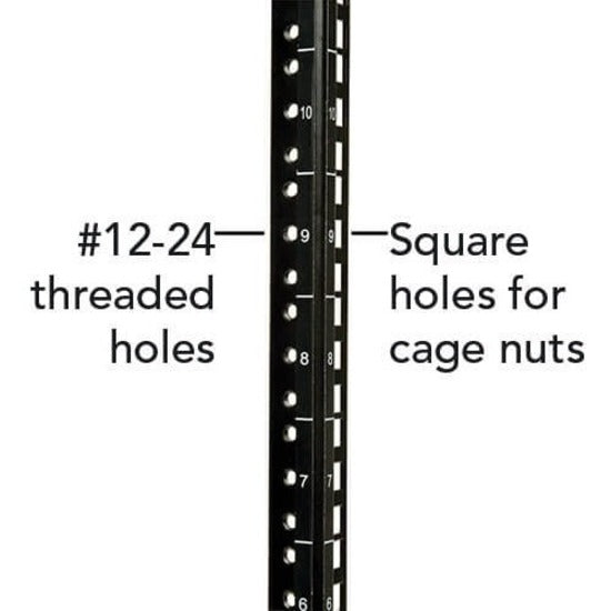 Close-up of mounting rail with labeled holes-alternate-image9