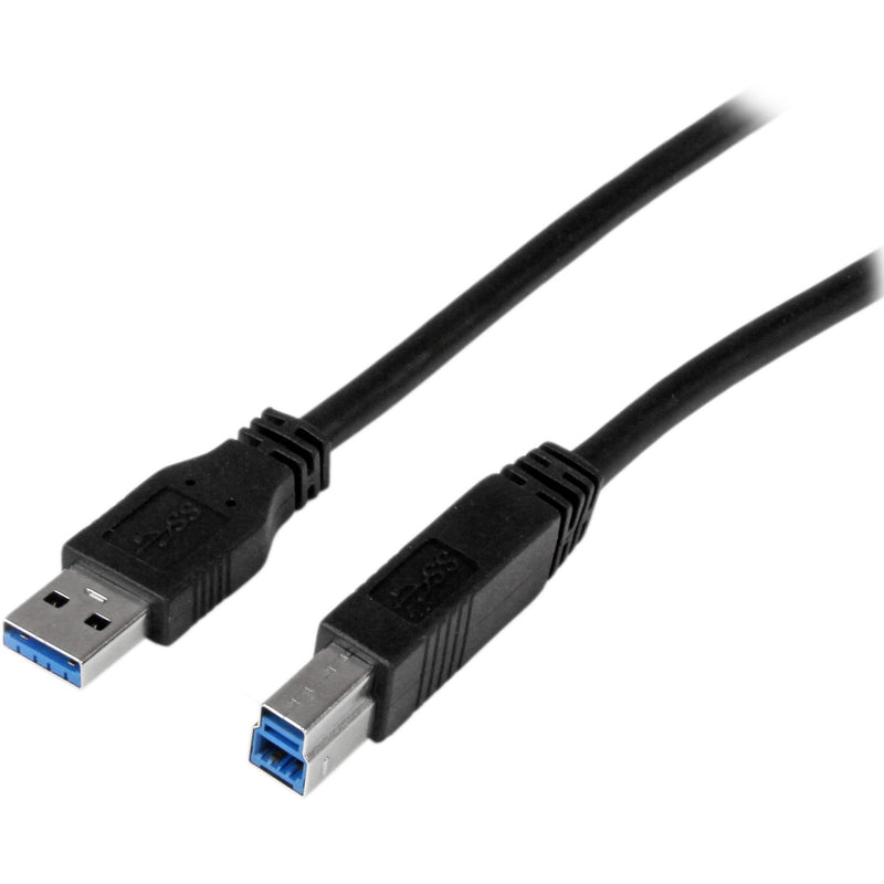 StarTech.com USB 3.0 cable showing Type A and Type B connectors with blue internal components