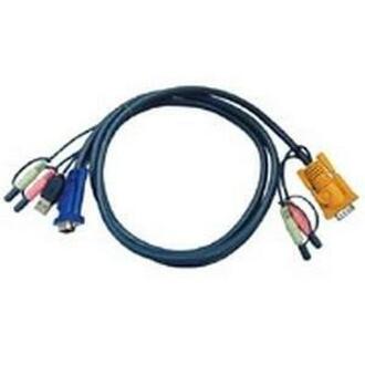 ATEN 2L5303U KVM Cable with Audio, 9.84ft - High-Quality Audio Transmission