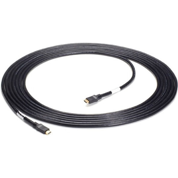 Black Box 15-meter premium HDMI cable with male connectors on both ends, featuring durable black PVC jacket and gold-plated connectors-alternate-image1