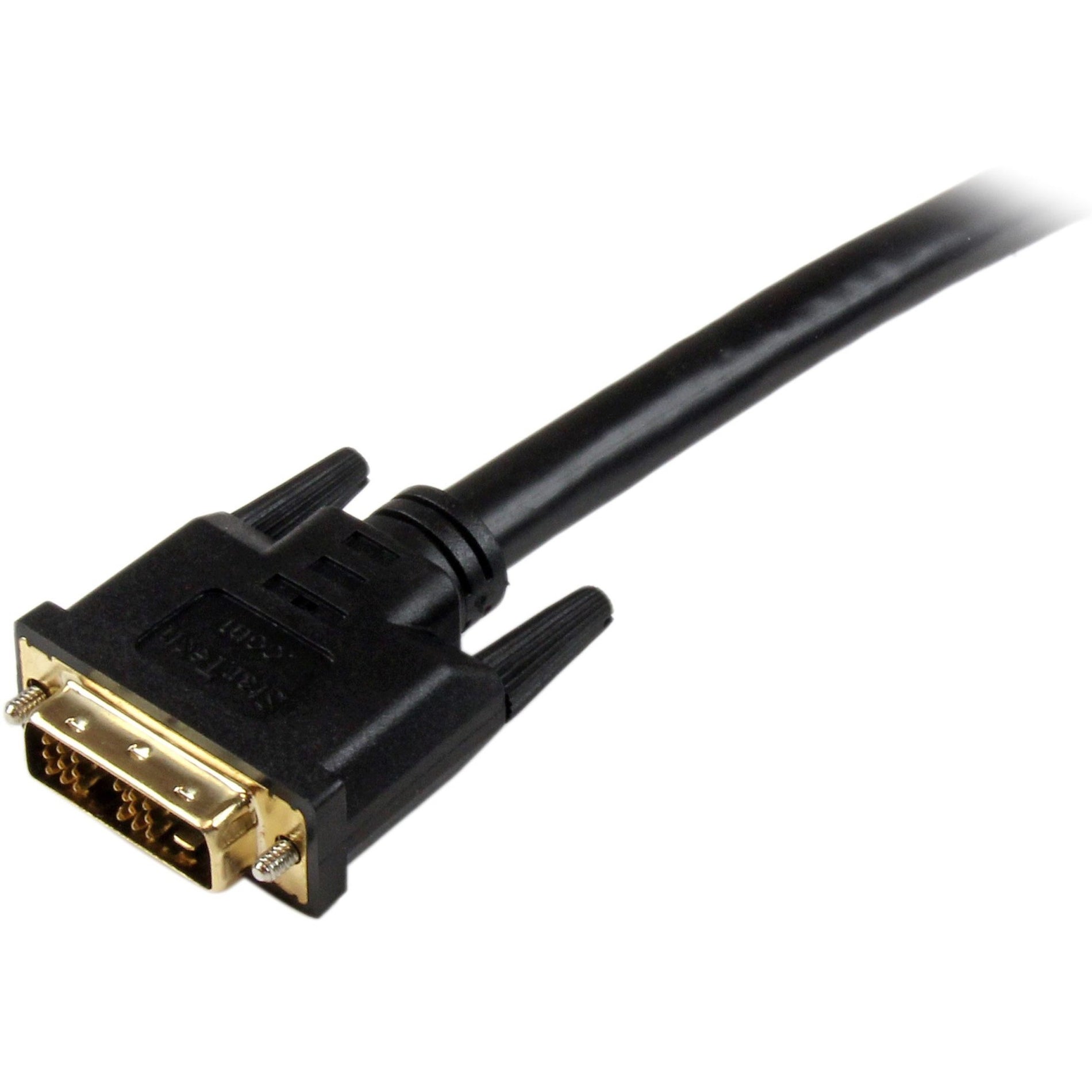 StarTech.com HDDVIMM25 25 ft HDMI to DVI-D Cable - M/M, Molded, Strain Relief, Passive, Gold Plated