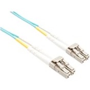 16.40 ft aqua multimode fiber optic cable with LC duplex connectors on both ends