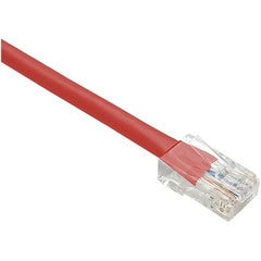 Unirise Cat.5e UTP Network Patch Cable, Red, 1ft, RJ-45 Male/Male, Copper Conductor, Enhances Network Device Connectivity, RoHS & REACH Certified - PC5E-01F-RED (Lifetime Warranty)