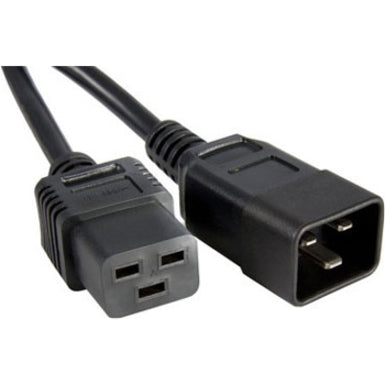 Unirise PWCDC19C2020A08FBLK High End Data Center Rated Power Cord, 20A, 250V AC, 8 ft, Black