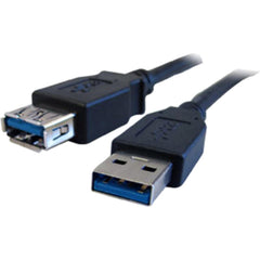 كابل USB 3.0 A ذكر إلى A أنثى بحجم 10 قدم، مع دعم للإجهاد، حماية من التداخل الكهرومغناطيسي، توصيل وتشغيل، قالب مشكل