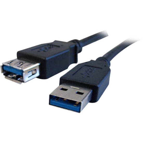 Câble Comprehensive USB3-AA-MF-15ST USB 3.0 Un Mâle À Une Femme 15ft. Soulagement De Tension Protection EMI Brancher Et Utiliser Moulé Noir
