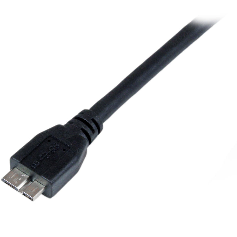 Detailed view of USB 3.0 Micro-B connector with strain relief design