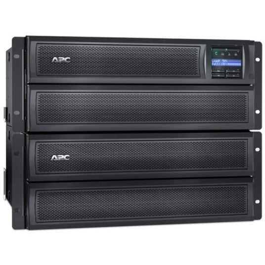 Angular view of multiple APC Smart-UPS X 2000VA units showing scale capability