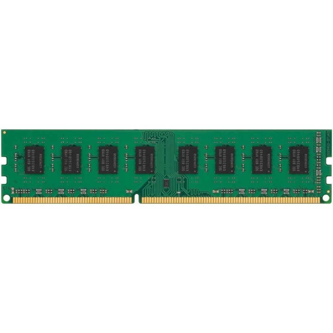 Top view of VisionTek 4GB DDR3 RAM module showing green PCB with eight memory chips and circuit traces-alternate-image1