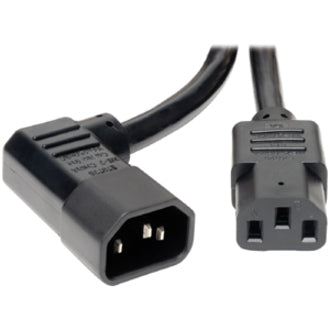 Detailed view of Tripp Lite power cord's C13 and C14 connector construction and contact design