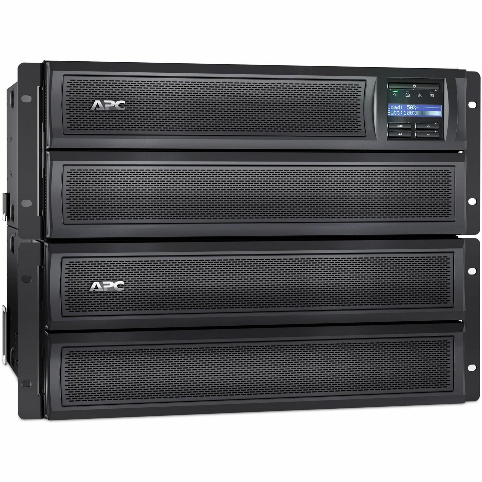 حماية الطاقة APC Smart-UPS X 3000VA قصيرة العمق البرج / قابلة للتحويل رف LCD 208V (SMX3000HVT) - APC
