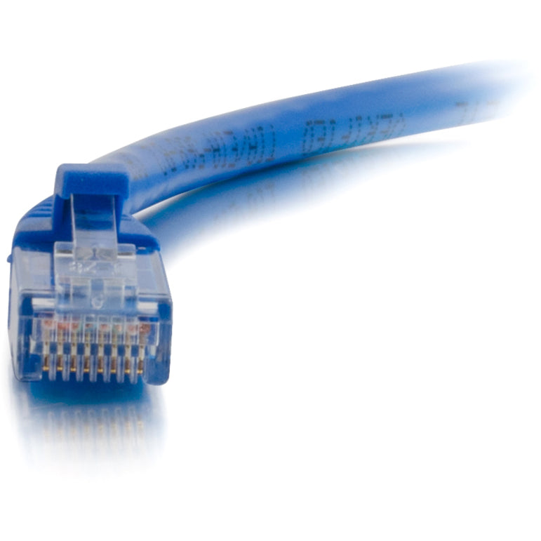 Detailed view of Cat6a ethernet connector pin layout showing eight gold contacts