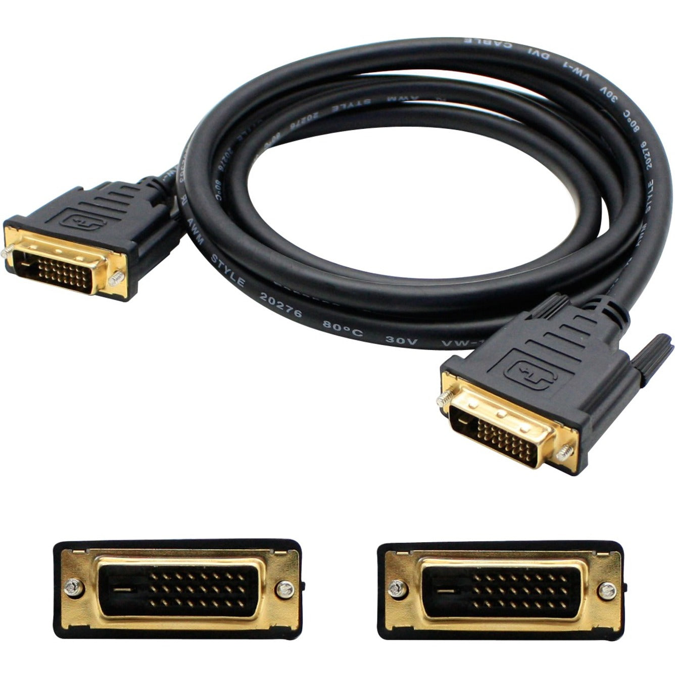 品牌名称：AddOn  DVI-D到DVI-D双链路电缆五件装10英尺（3米）-男/男，3年有限保修，美国