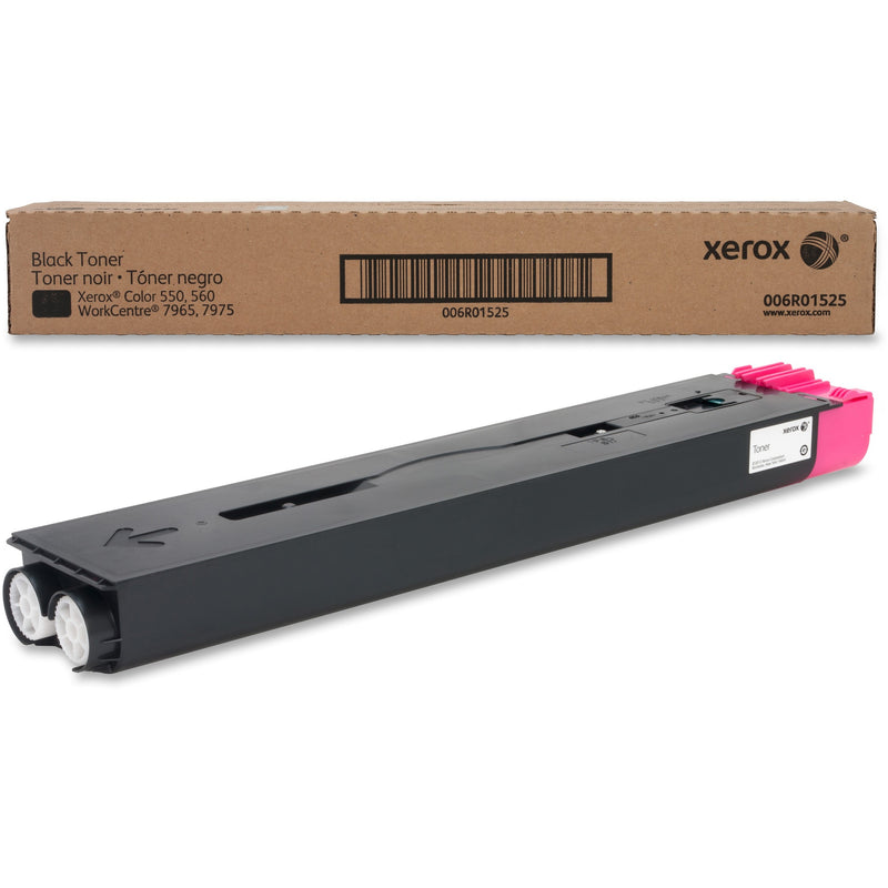 Xerox 006R01525 black toner cartridge with retail packaging showing compatibility information and product details