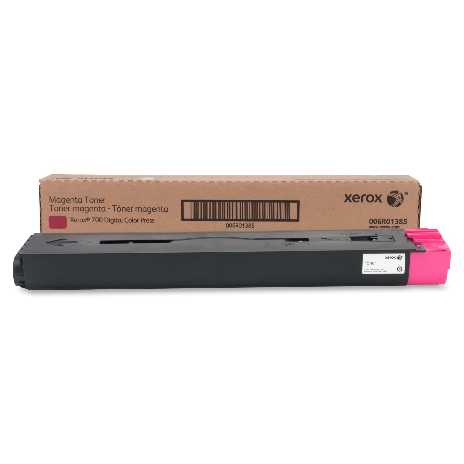 Xerox magenta toner cartridge showing similar design and construction to black toner-alternate-image6