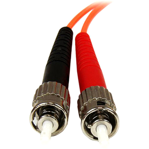 StarTech.com 50FIBPLCST3 OFNP Plenum Multimode 50/125 Duplex Fiber Patch Cable LC - ST, 9.84 ft, Orange