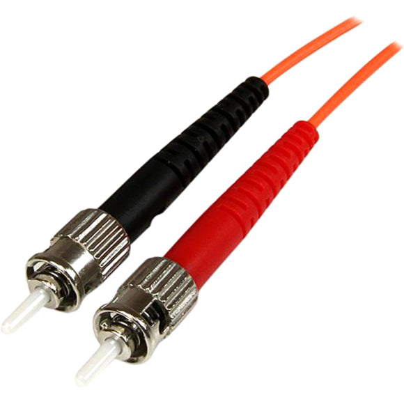 StarTech.com 50FIBPLCST3 OFNP Plenum Multimode 50/125 Duplex Fiber Patch Cable LC - ST, 9.84 ft, Orange