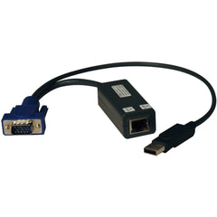 ทริปไลท์ B078-101-USB-1 เน็ตคอมมานเดอร์ USB เซิร์ฟเวอร์อินเทอร์เฟซยูนิต (SIU) สาย KVM RJ-45/USB/VGA สีดำ