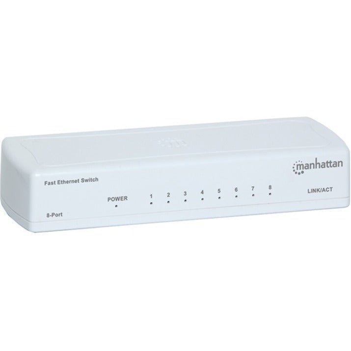 Manhattan 8-Port Fast Ethernet Switch, White [Discontinued]