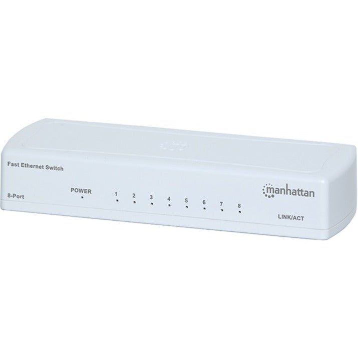 Manhattan 8-Port Fast Ethernet Switch, White [Discontinued]