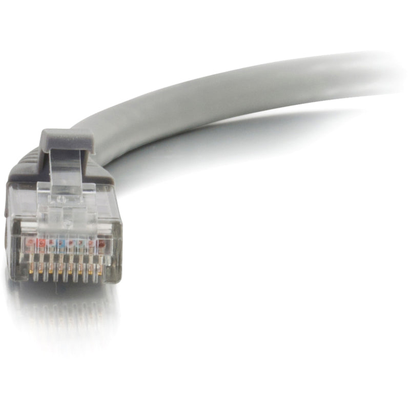 Detailed view of Cat6a ethernet connector showing internal pin configuration and wiring