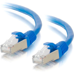 2ft Cat6a Snagless Shielded (STP) Network Patch Cable - Blu Stranded Molded Rame UL94V-0 ANSI/TIA 568 C.2 Cat6a