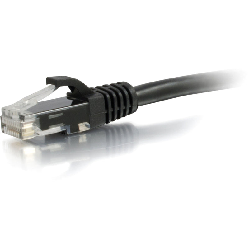 Angled view of Cat6a ethernet cable connector highlighting quality construction