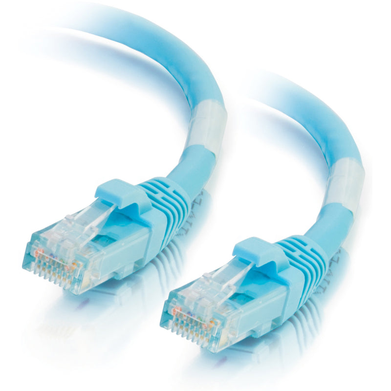 Dual connector view of Cat6a ethernet cable showing matched connector pair construction