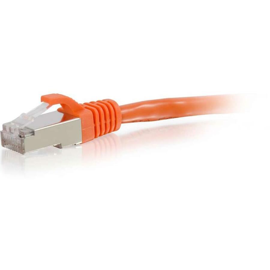 C2G 00880 5ft Cat6 Snagless Shielded (STP) Network Patch Cable, EMI Protection, Orange