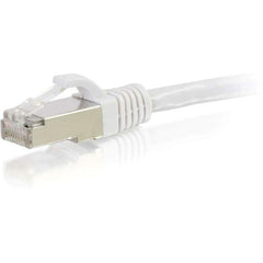 C2G Cat6 Snagless Shielded Network Patch Cable, 10ft White, Gold-Plated RJ-45 Male/Male Connectors, STP Protection, High-Speed Data Transfer, EMI Protection - 00923 (Lifetime Warranty)