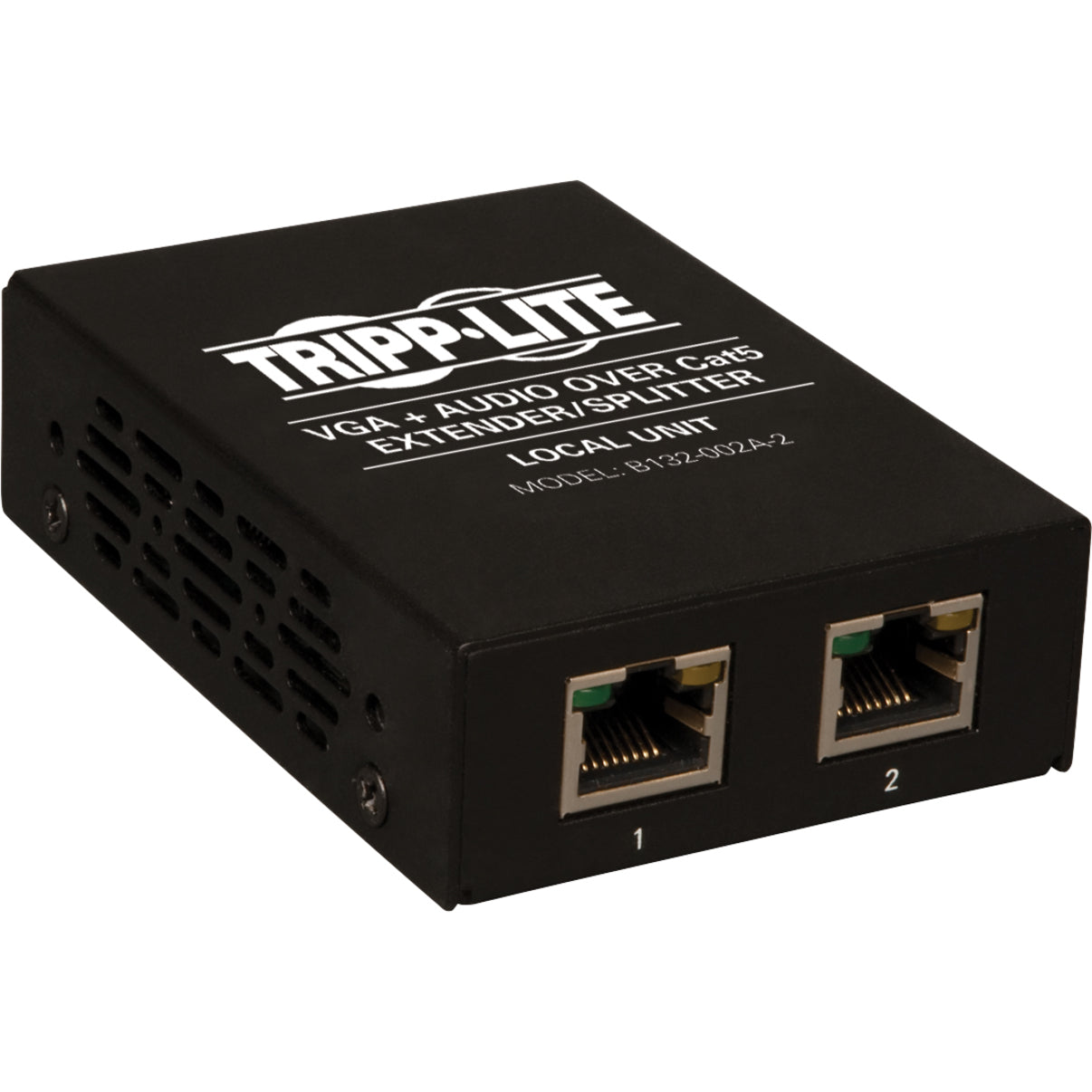 Tripp Lite B132-002A-2 VGA + Audio over Cat5 Extender 2-Port Transmitter TAA Compliant 1920 x 1440 Resolution  트립 라이트 B132-002A-2 VGA + 오디오 over Cat5 Extender 2-포트 전송기 TAA 준수 1920 x 1440 해상도