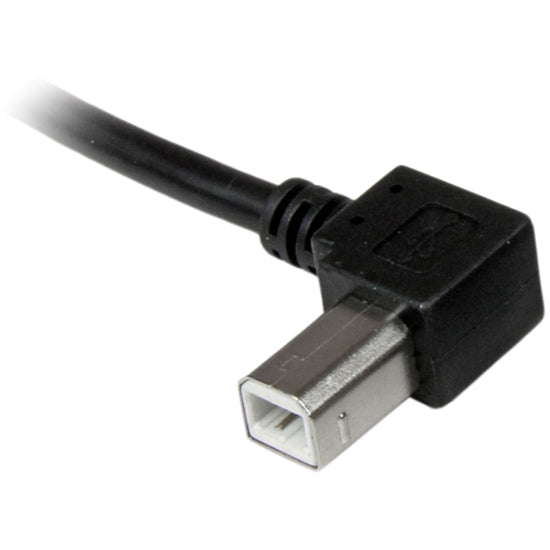 Detailed view of USB-B connector showing construction quality