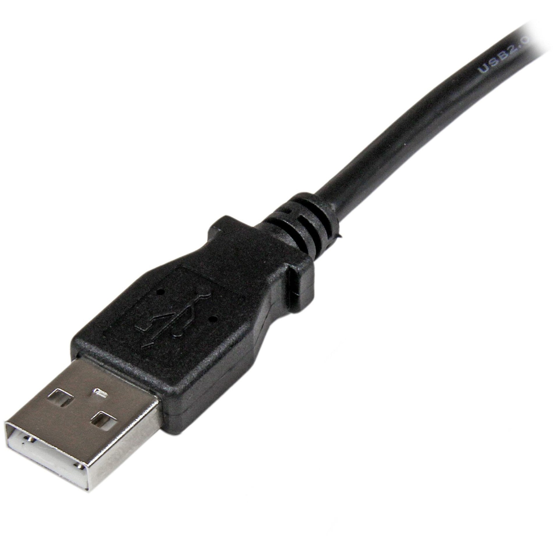 StarTech.com كابل USBAB3ML 3m USB 2.0 A إلى زاوية يسار B - ذكر / ذكر ، كابل نقل البيانات بطول 9.84 قدم