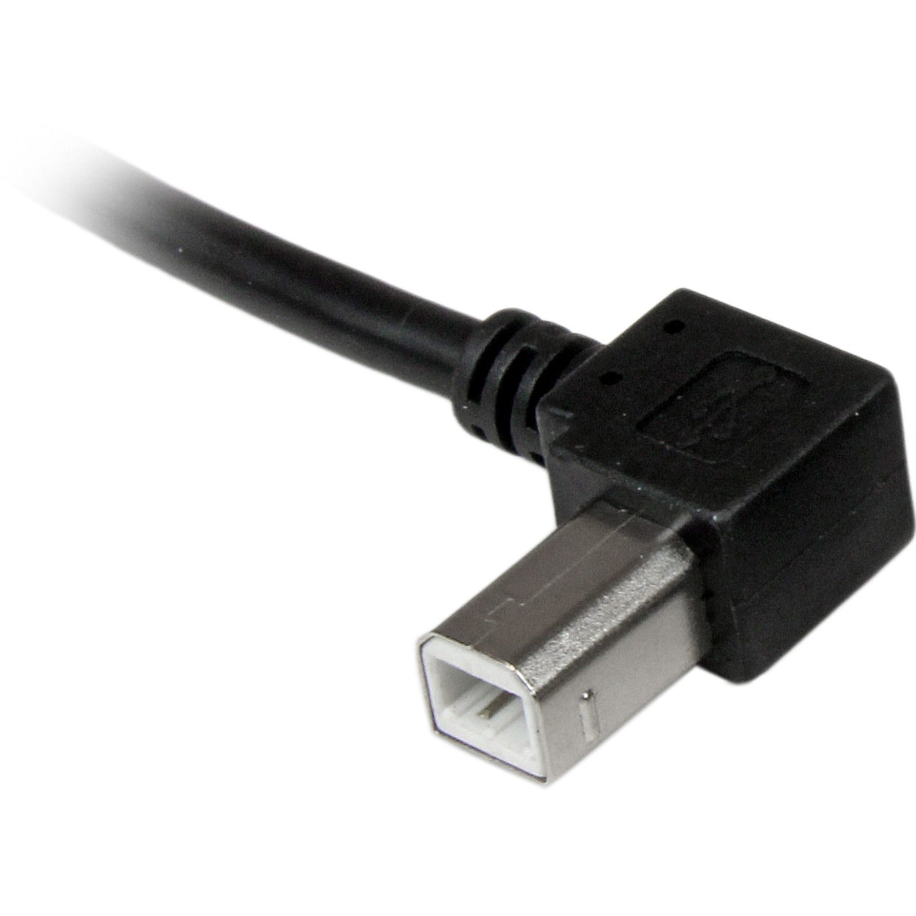 StarTech.com USBAB3ML 3m USB 2.0 A to Left Angle B Cable - M/M 9.84 ft Data Transfer Cable  スタートレック・ドットコム USBAB3ML 3メートル USB 2.0 A to 左角度Bケーブル - M/M 9.84 フィート データ転送ケーブル