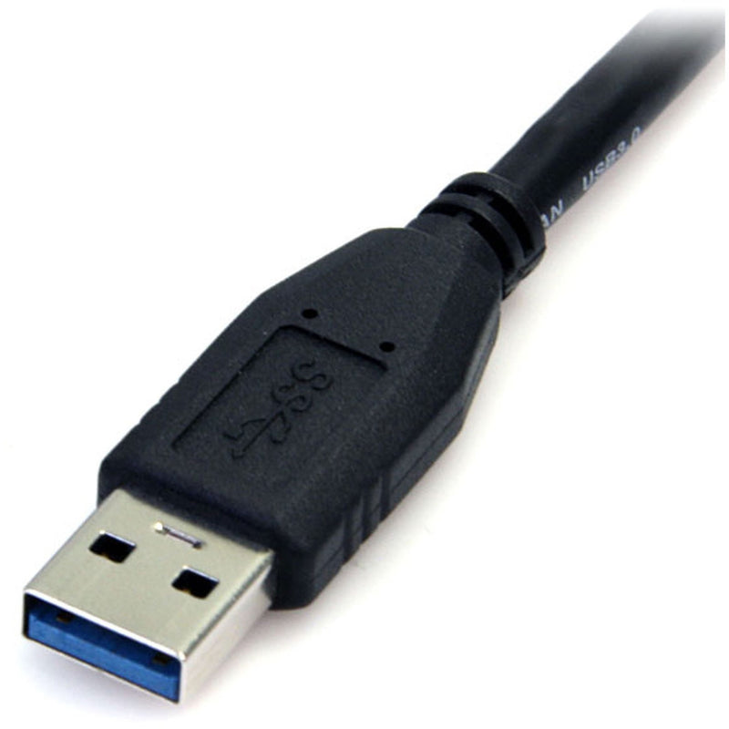 Close-up of USB 3.0 Type-A connector showing blue speed indicator and gold-plated contacts