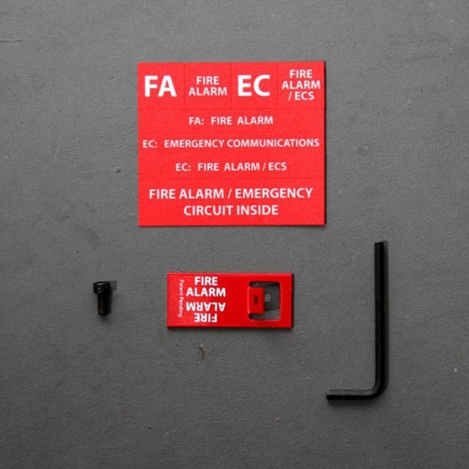 SAE ELOCK-FA ELOCK Kit di blocco del circuito Etichetta di blocco del interruttore Chiave esagonale Adesivi di identificazione del pannello.