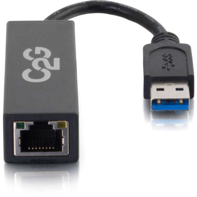 C2G 39700 อะแดปเตอร์ USB 3.0 เป็น Gigabit Ethernet สำหรับการเชื่อมต่ออินเทอร์เน็ตที่รวดเร็วสำหรับคอมพิวเตอร์และโน้ตบุ๊ก