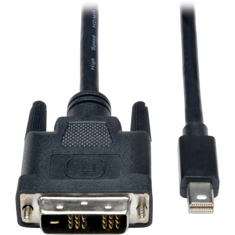 Detailed view of connector build quality and design features of Tripp Lite Mini DisplayPort to DVI cable