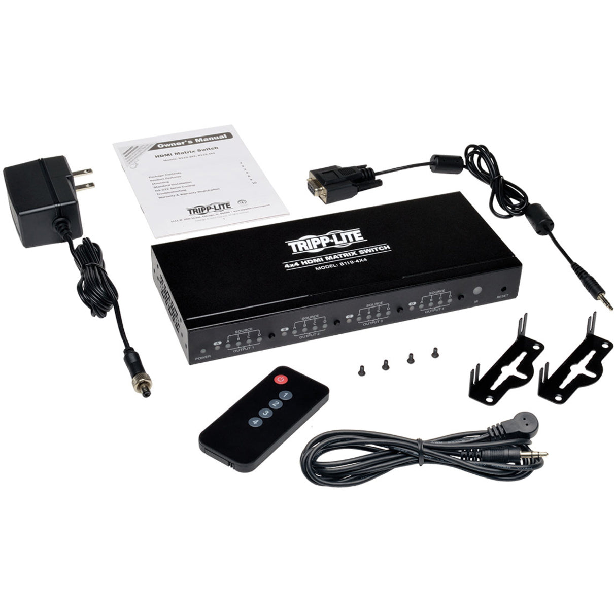 Tripp Lite B119-4X4 HDMI 4X4 MTRX SWITCH, 4x4 High Speed HDMI Video Matrix Switch with Audio 1920x1200 at 60Hz / 1080p