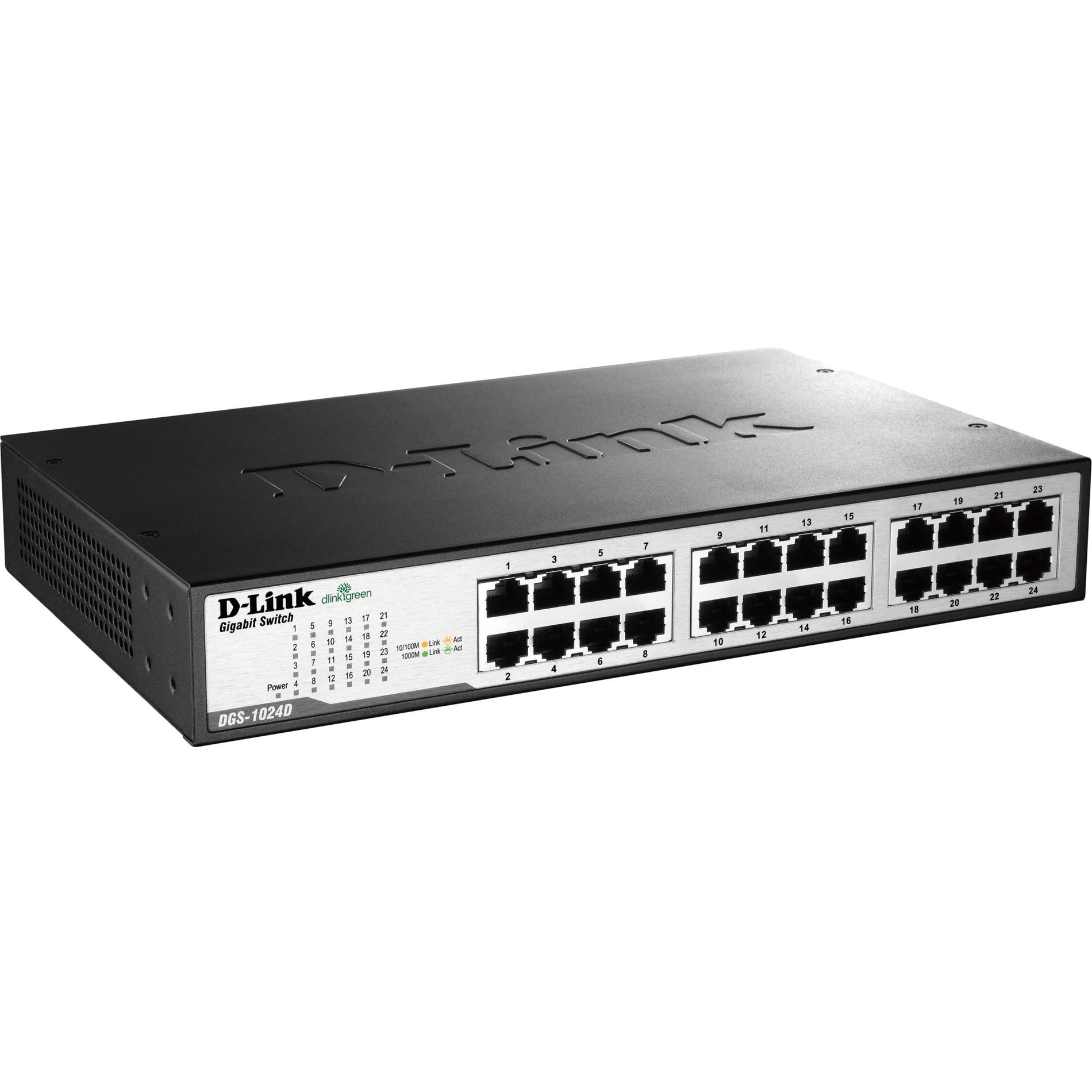 مفتاح إيثرنت D-Link DGS-1024D، 24 منفذ 10/100/1000 ميجابت في الثانية، مفتاح غير مُدار من الطبقة 2