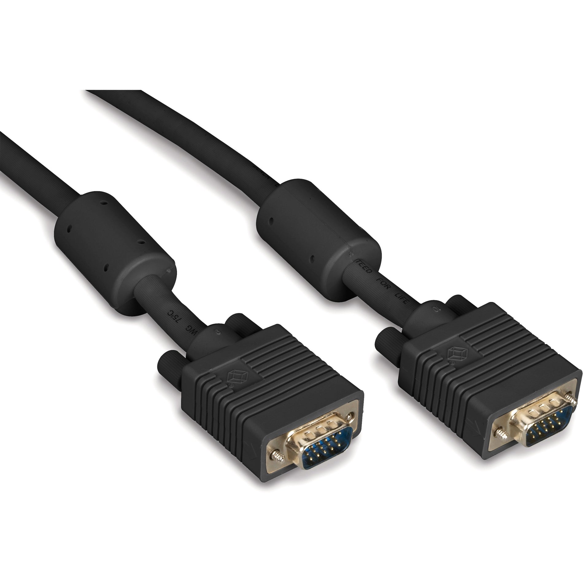 Black Box EVNPS06B-0003-MM VGA Video Cable with Ferrite Core, Male/Male, 3-ft. (0.9-m)