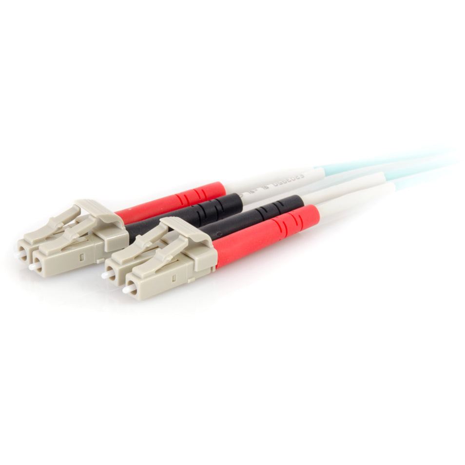 C2G 00999 3m LC-LC 50/125 OM4 Duplex Multimode PVC Fiber Optic Cable - Aqua, 40/100Gb Data Transfer Rate